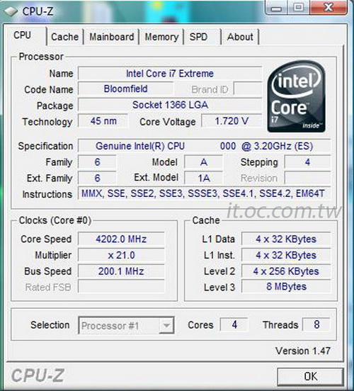 Intel Processor Info Program