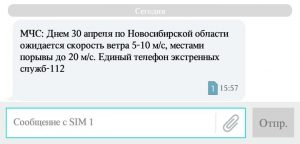 МЧС разослало SMS новосибирцам о порывистом ветре