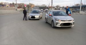 В Октябрьском районе «Мазда» протаранила такси