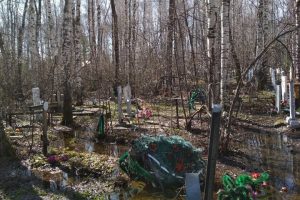 На Южном кладбище Новосибирска затопило могилы