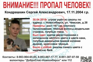 В Новосибирске ищут 13-летнего мальчика, который ушел из школы