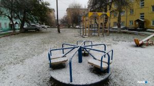 Мокрый снег засыпал Новосибирск