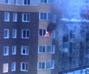 Пожар в центре Новосибирска: загорелась квартира в 25-этажном доме
