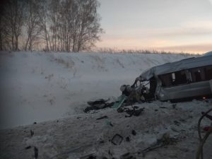 Жесткое ДТП на новосибирской трассе: погиб водитель микроавтобуса