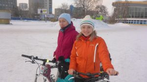 1 января в Новосибирске устроили заезд на велосипедах
