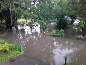 Ливень затопил город Обь под Новосибирском