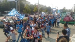 В Новосибирске прошел марш болельщиков ХК «Сибирь»
