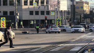 ДТП в центре Новосибирска: скутер столкнулся с иномаркой