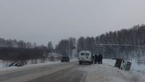 ДТП под Новосибирском: столкнулись «Жигули» и «ПАЗ»