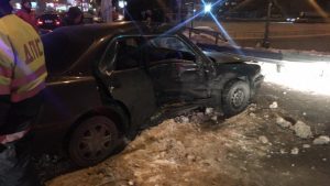 Ночное ДТП в центре Новосибирска: пострадал водитель Toyota