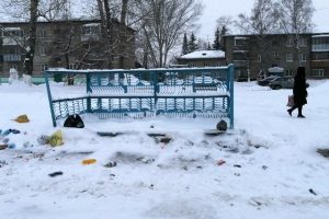 В Новосибирске 1 января скопились горы мусора
