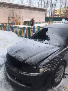 Автомобиль Honda Accord сгорел в Бердске