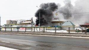Торговые киоски загорелись под Новосибирском