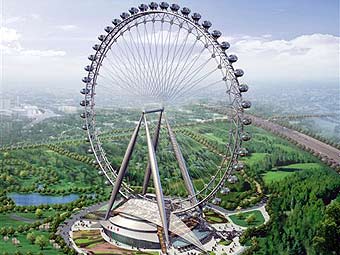 Самое большое в мире колесо обозрения строят в Китае