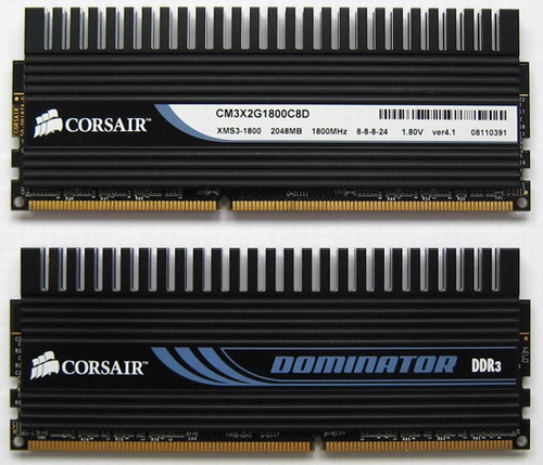 Corsair готовит комплект памяти DDR3-1800 объемом 4 ГБ