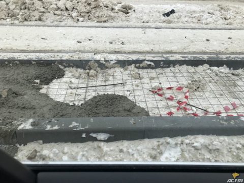 Дорожники Новосибирска забетонировали снег