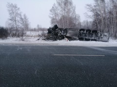 Водитель грузового автомобиля погиб в Новосибирской области