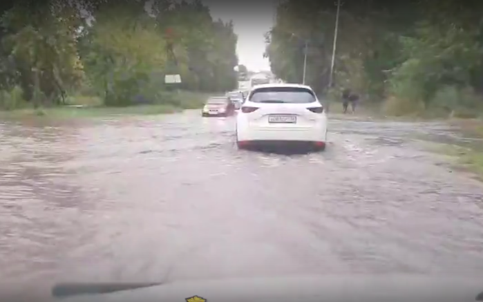 Ливень в новосибирске видео