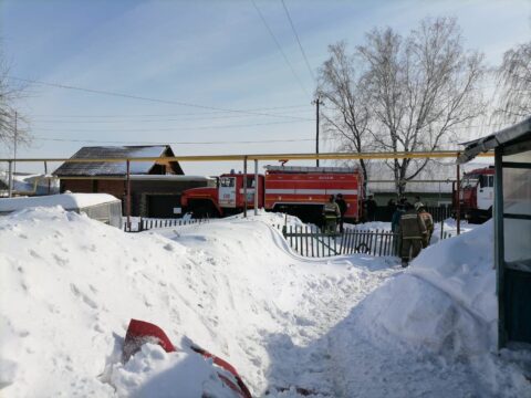 В Новосибирской области в пожаре чуть не погибли трое детей