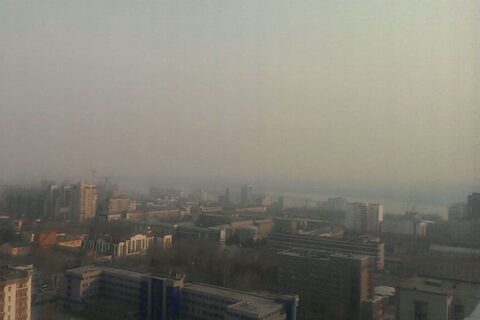 Небо над Новосибирском затянул смог от пожаров