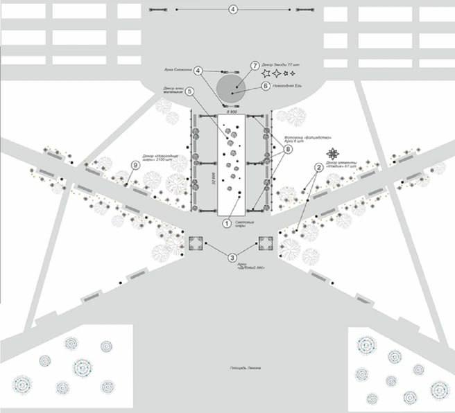 В Театральном сквере Новосибирска установят новогоднюю ель и фотозоны