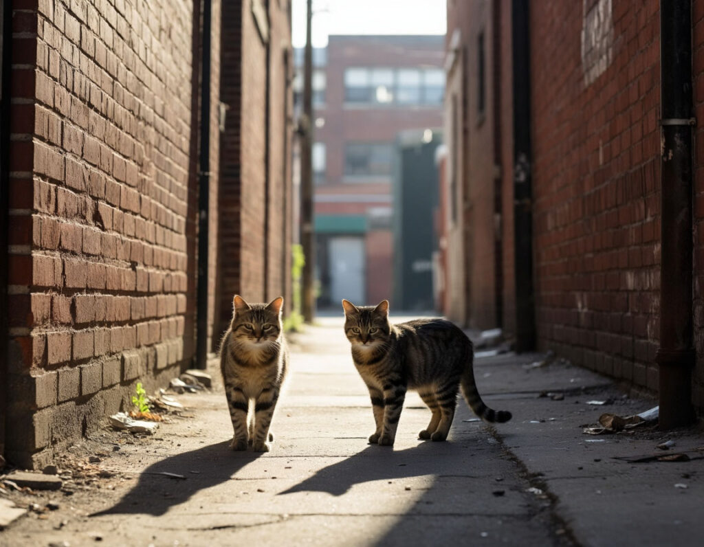Бездомные кошки в подвалах